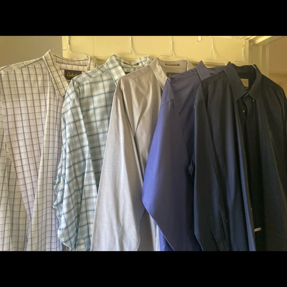 Lot (5) Cabela’s XXL Tall LS Shirts EUC